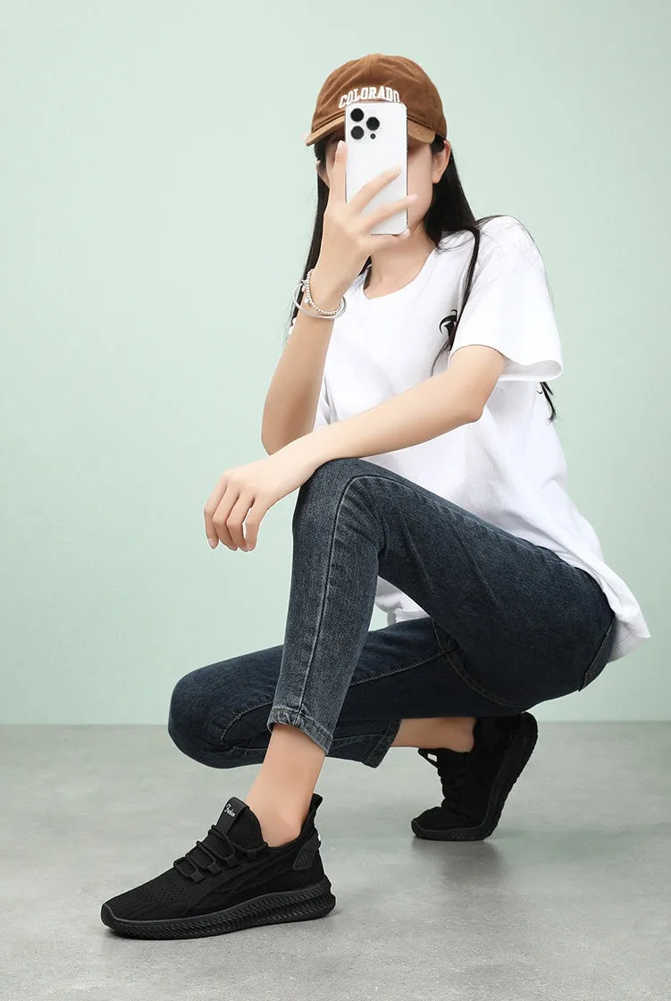 Stylish and Lightweight Breathable Slip-On Sneakers for Women
