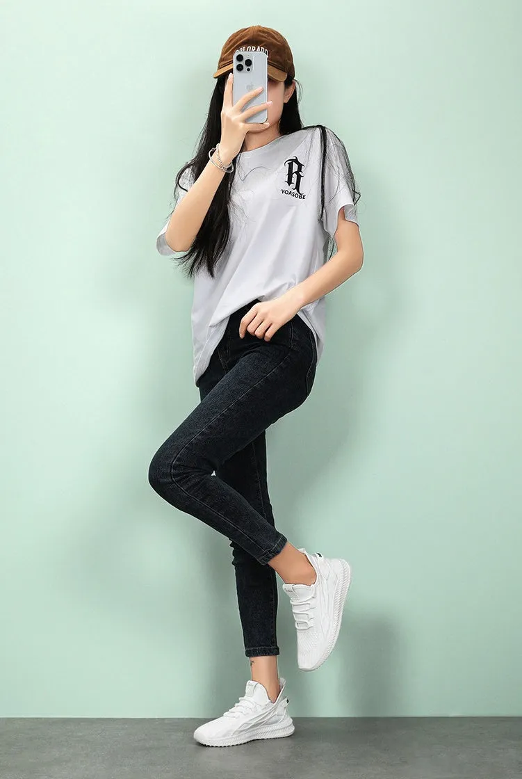 Stylish and Lightweight Breathable Slip-On Sneakers for Women