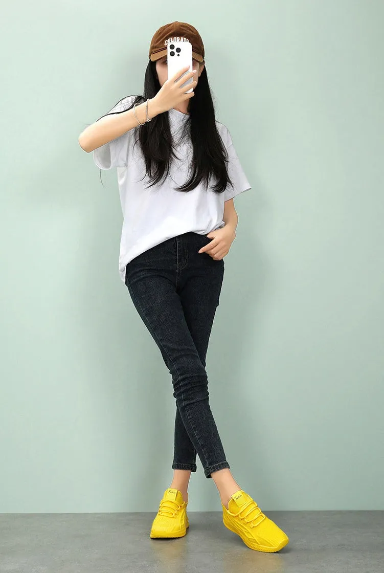 Stylish and Lightweight Breathable Slip-On Sneakers for Women