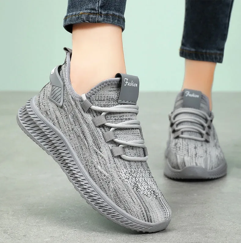 Stylish and Lightweight Breathable Slip-On Sneakers for Women