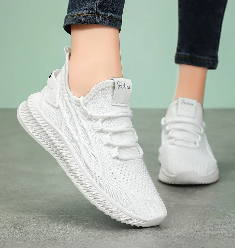 Stylish and Lightweight Breathable Slip-On Sneakers for Women
