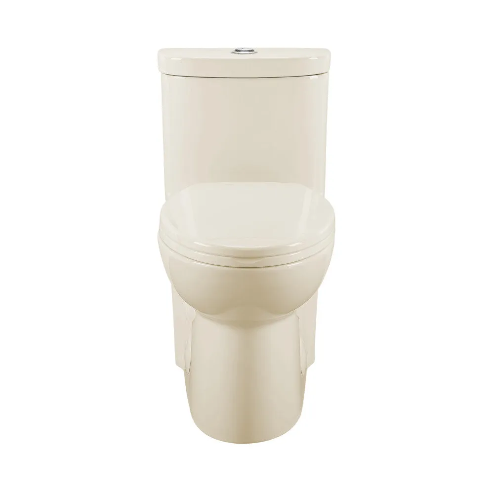 Sublime One-Piece Elongated Dual-Flush Toilet in Bisque 1.1/1.6 gpf