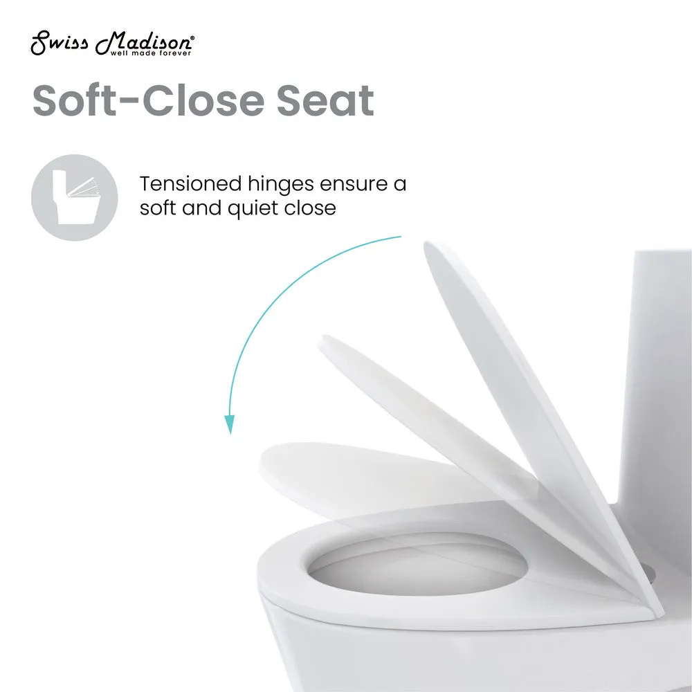 Sublime One-Piece Elongated Left Side Flush Handle Toilet 1.28 gpf