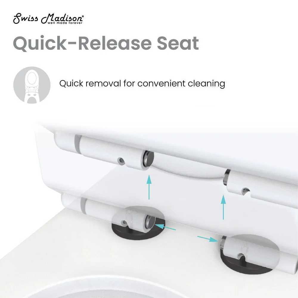 Sublime One Piece Elongated Toilet Dual Flush, Black Hardware 1.1/1.6 gpf
