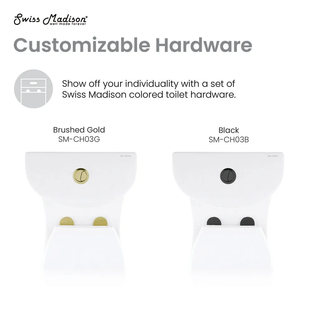 Sublime One Piece Elongated Toilet Dual Flush, Brushed Gold Hardware 1.1/1.6 gpf