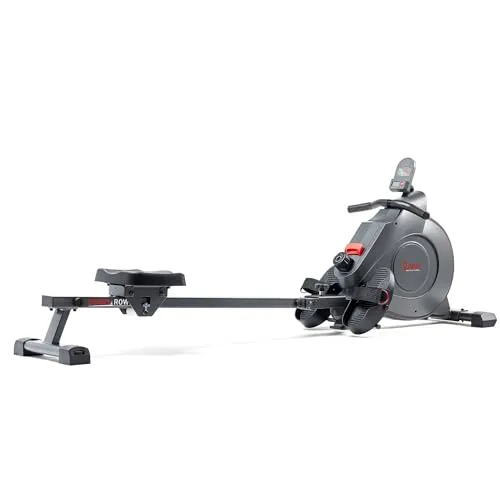 Sunny Health & Fitness Magnetic Rowing Machine with Extended Slide Rail with Bluetooth Connection to Free SunnyFit® App – SF-RW522016
