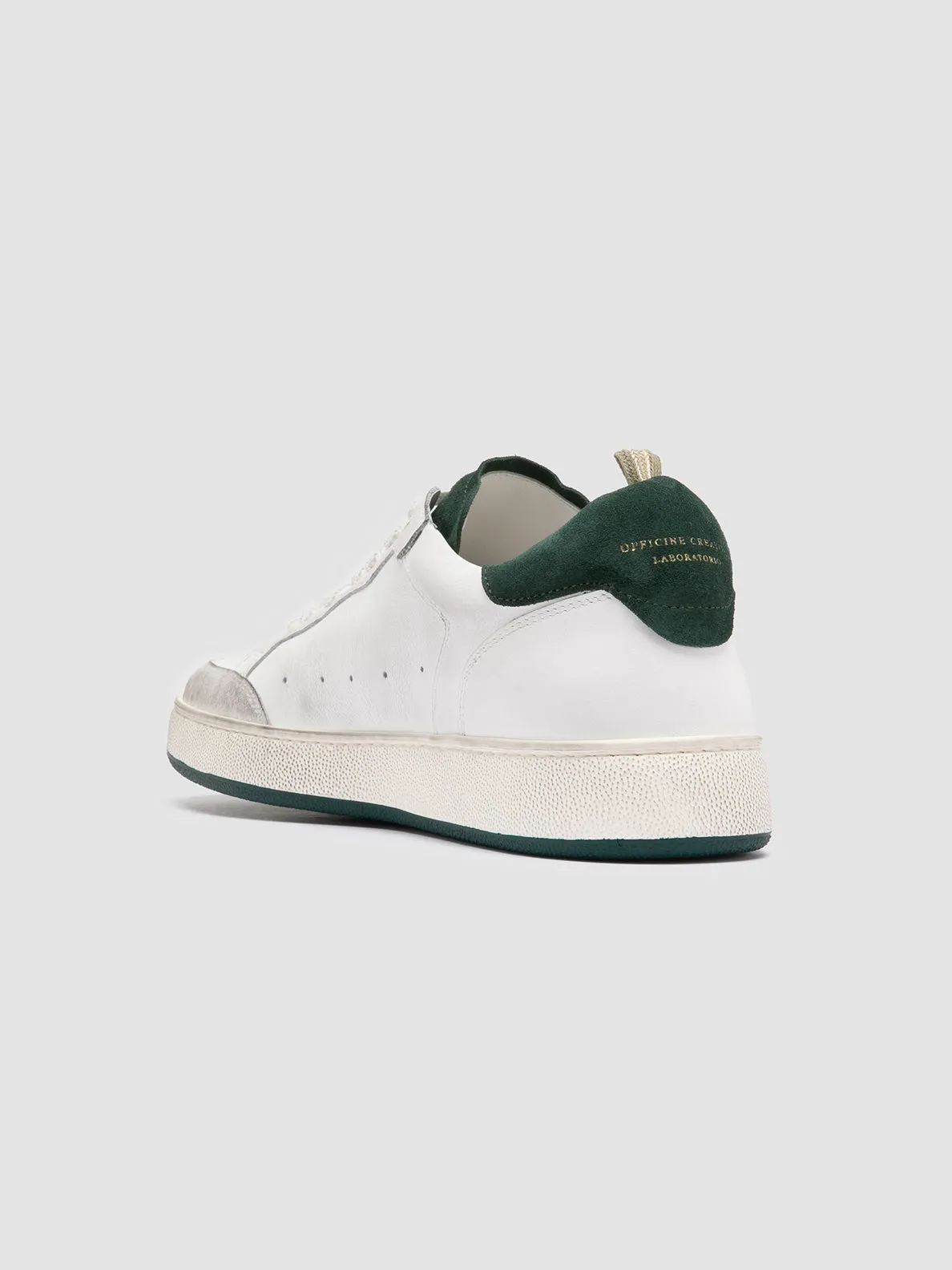THE ANSWER 001 - White Leather and Suede Low Top Sneakers