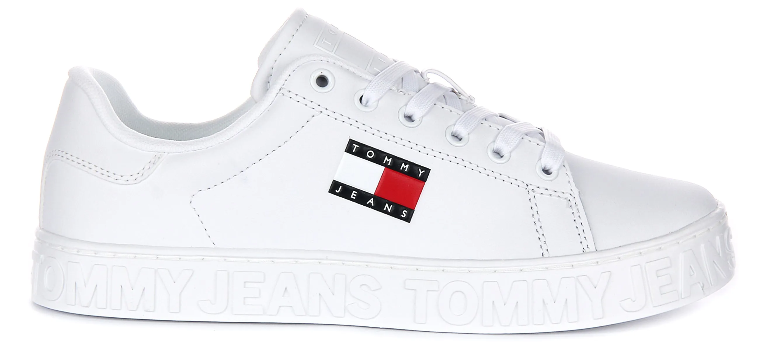 Tommy Jeans Logo Outsole Sneaker In White For Women