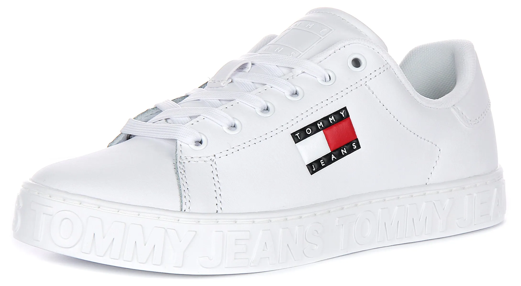 Tommy Jeans Logo Outsole Sneaker In White For Women