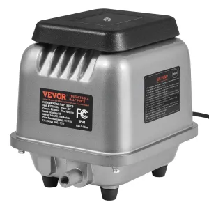 VEVOR Linear Air Pump, 109L/Min Air Flow Septic Aerator Pump, Aeration System for 1/2 Acre 10 FT Deep Ponds, Water Gardens, Waste Treatments, Septic Tanks, Aquariums, Seafood Restaurants, Fish Farms
