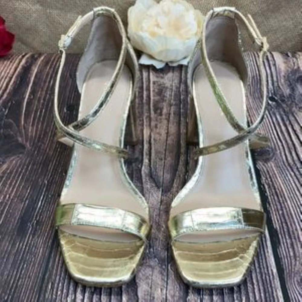 VIA SPIGA Gold Leather Sabinne Sandal 5
