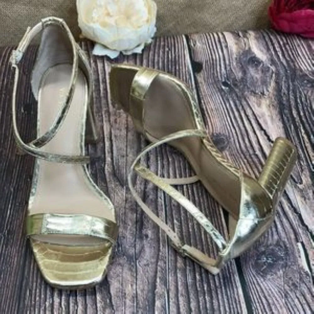 VIA SPIGA Gold Leather Sabinne Sandal 5