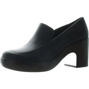 Vince Womens Block Heel Leather Clogs
