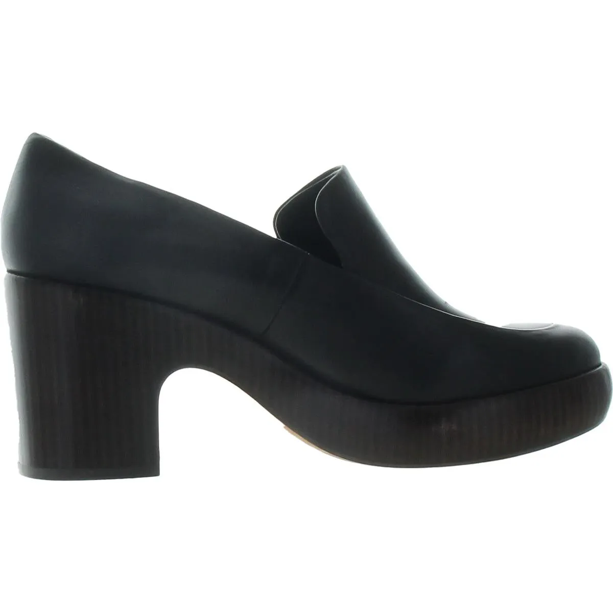 Vince Womens Block Heel Leather Clogs