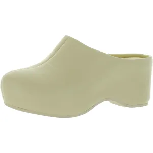 Vince Womens Isa Clog Faux Leather Casual Clogs