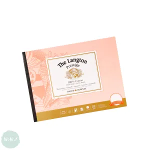 WATERCOLOUR PAPER - Pad - LANGTON PRESTIGE - 100% Cotton - 300gsm - HOT PRESSED Surface - 14 x 10"
