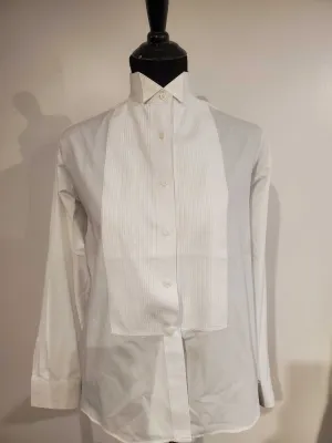 White Pleated Formal Shirt 18