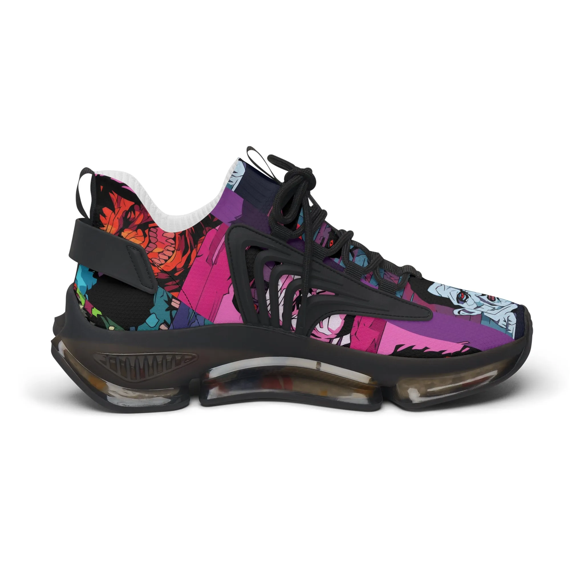 Women's Mesh Sneakers - Spooky Monsters Anime Beta