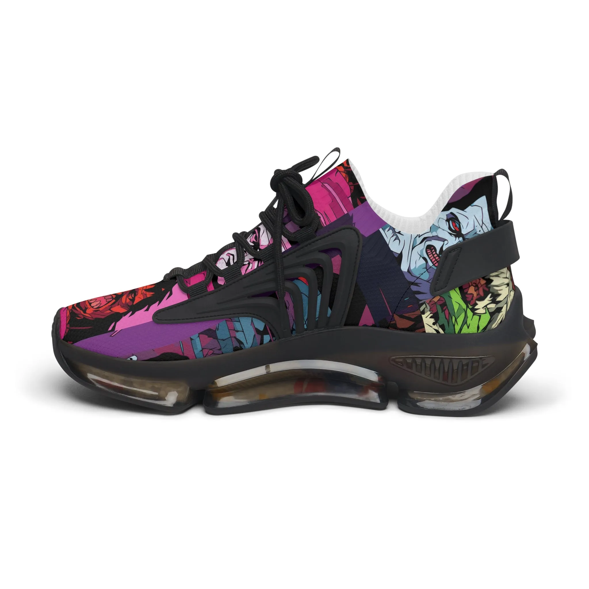 Women's Mesh Sneakers - Spooky Monsters Anime Beta