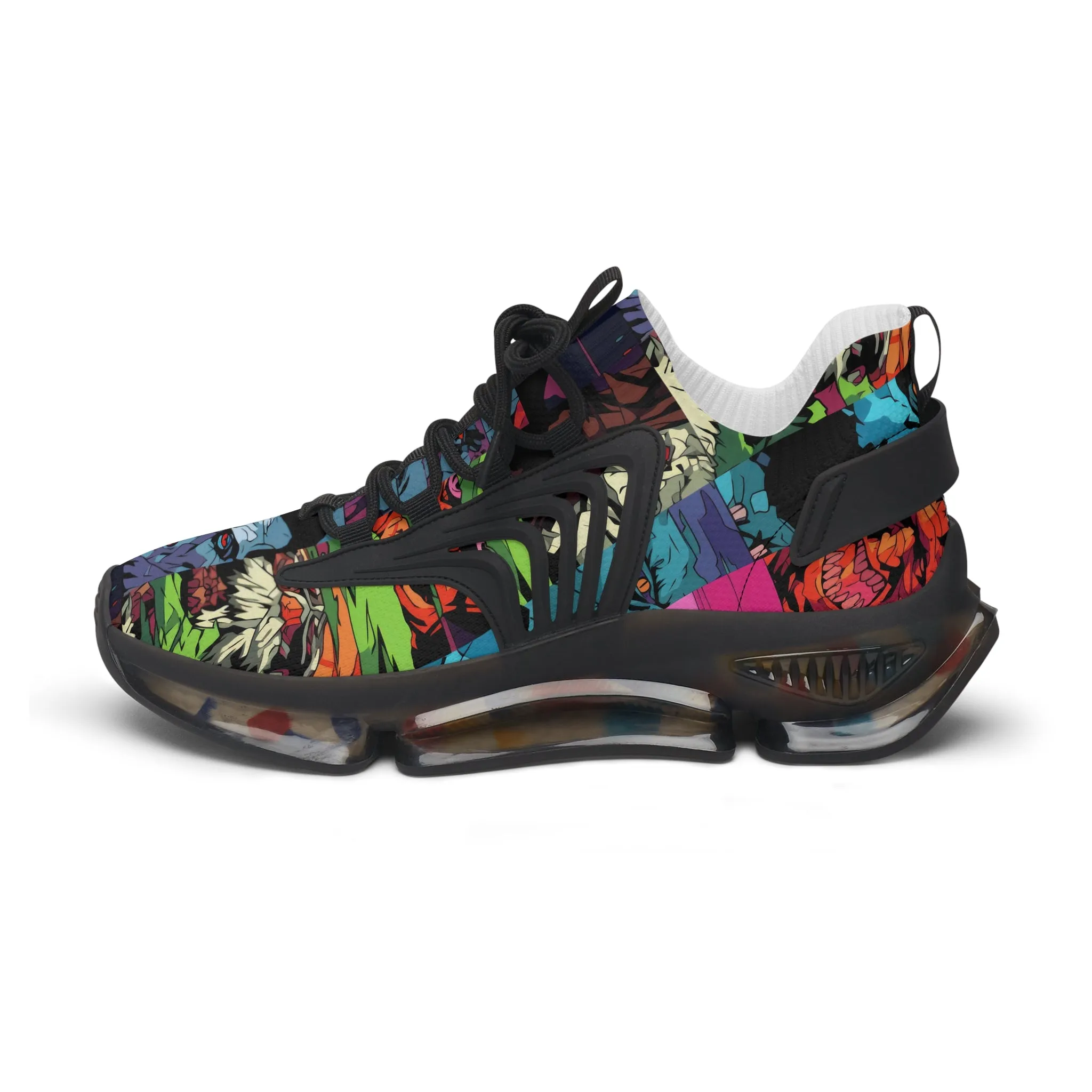 Women's Mesh Sneakers - Spooky Monsters Anime Beta