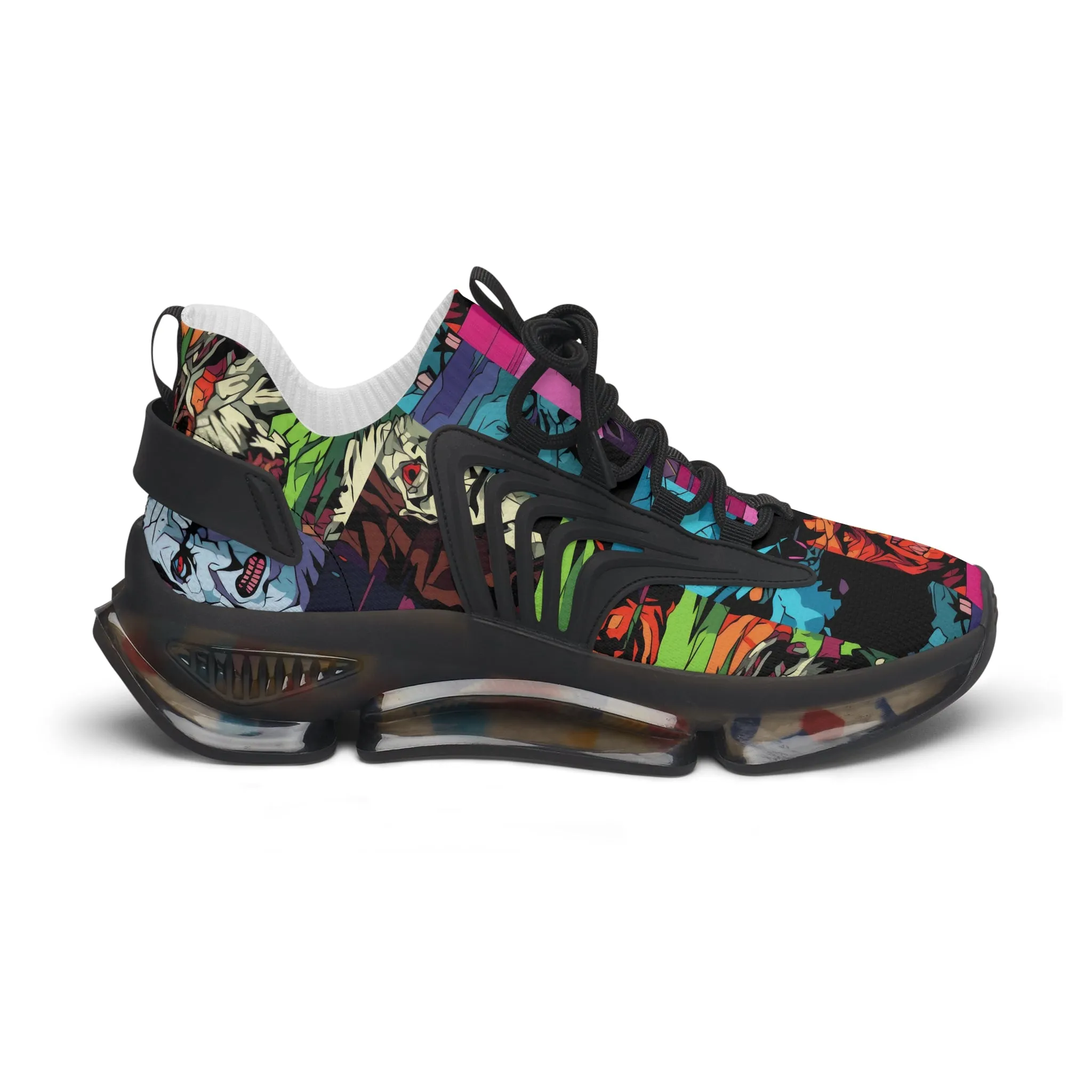 Women's Mesh Sneakers - Spooky Monsters Anime Beta